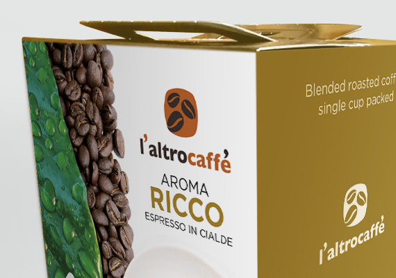 Visual design of the coffee pods box.