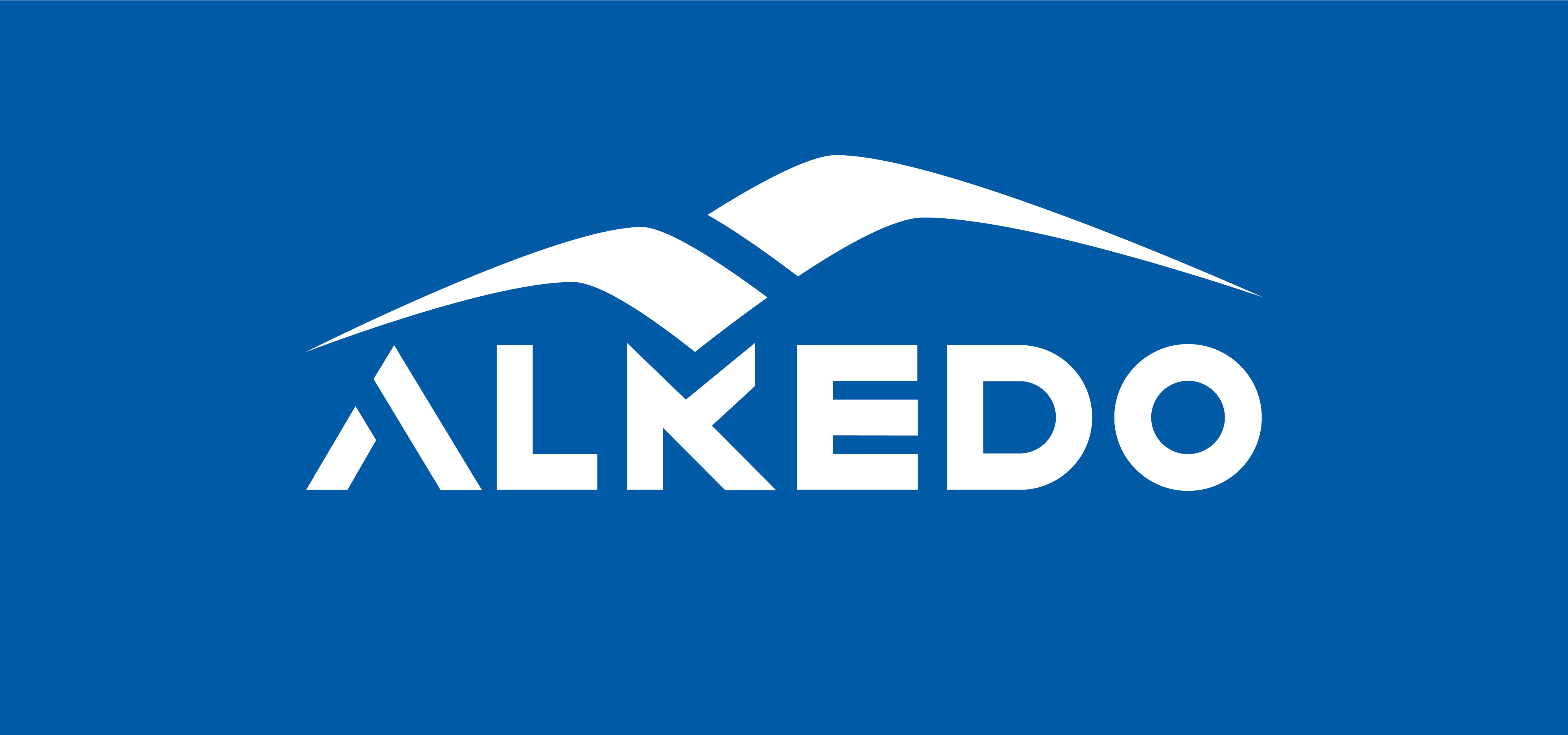 Logo Alkedo Sailing Team versione negativa su sfondo scuro