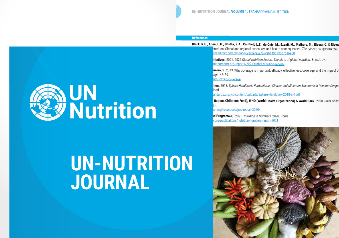 Cliente: UN Nutrition > Progettazione editoriale e impaginazione UN Nutrition Journal